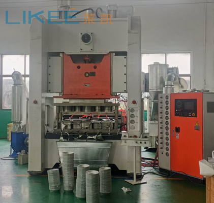 5 Cavities Semi Automatic Aluminium Container Making Machine With 12000 Pcs / Hour Production Capacity