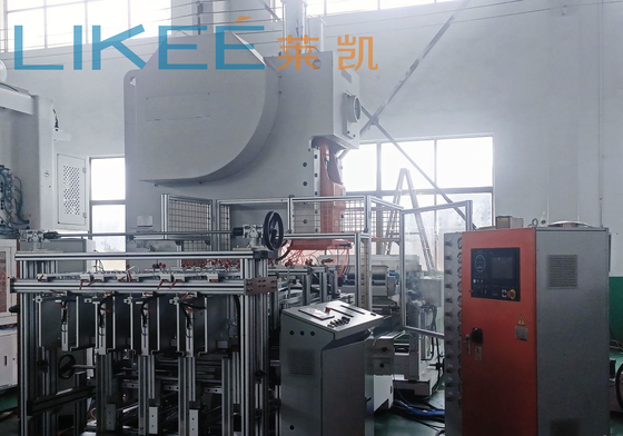 18.5KW 3-4 Cavities Solenoid Valve Aluminium Foil Container Production Line With Capacity Of 12000 Pcs/hour