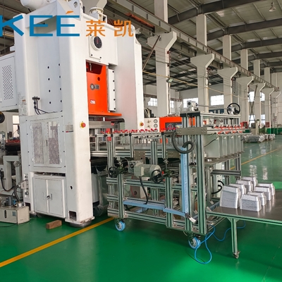 Aluminium Foil Food Container Siemens Motors H-type Making Machine With 4 Cavities Capacity