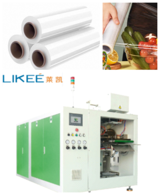 LK-CF02 Cling Film Roll Rewinding Machine Equipped with Servo Motor control