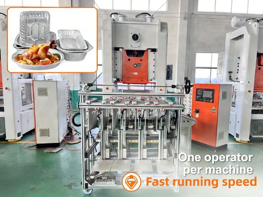 LK-T80 80ton Aluminum Foil Making Machine with Mitsubishi PLC for Round Square Rectangle Trays