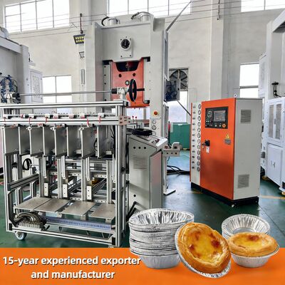 LK-T80 Aluminum Foil Making Machine with 80ton Press Capacity Mitsubishi PLC Control and 12000pcs/hour Output
