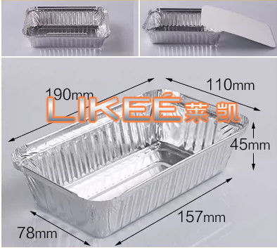 0.030mm Disposable Aluminium Foil Food Container For Food Packaged