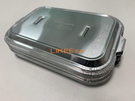 Silver Color Rectangular 8389 Aluminum Foil Lid Food Tray Lids