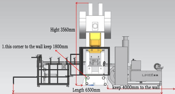 800KN Four Colums Strong Aluminium Foil Food Cup Making Machine With Scrap Baler